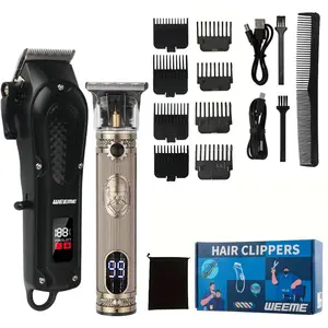 Professional Hair Clipper Kit, 1 Box USB Rechargeable Hair Clipper Set for Men, Hairdressing Kits for Home and Salon Use