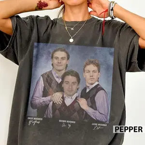 [ SPORTS GRAPHIC TEE - SALE UP TO 45% ] Jack Hughes Luke Hughes Quinn Hughes Ice Hockey Shirt, New Jersey Step Bros Tee, Funny Ice Hockey Gift Unisex