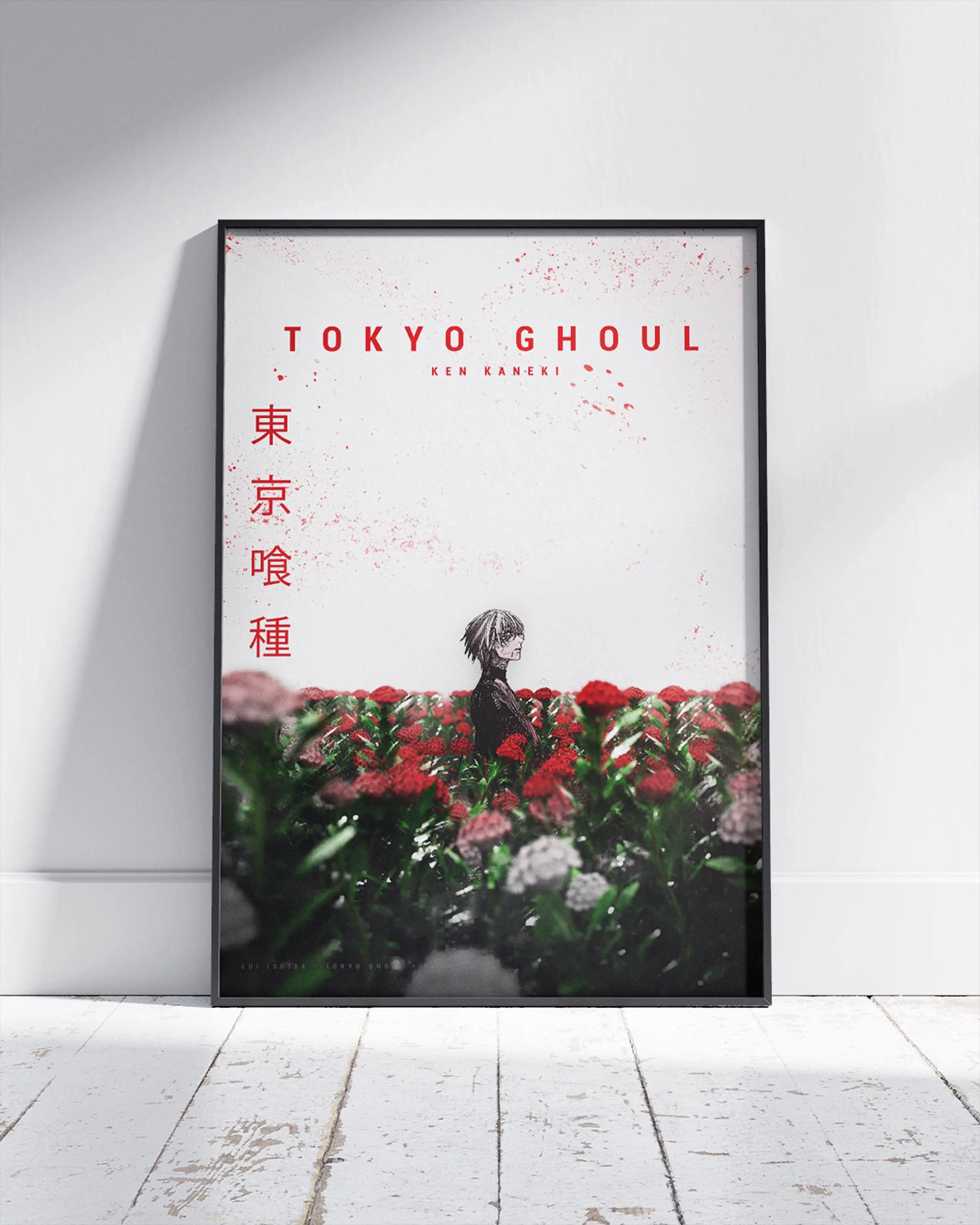 [No Frame] Ken Kaneki Poster | Tokyo Ghoul Anime Manga Wall Art, Dark Print