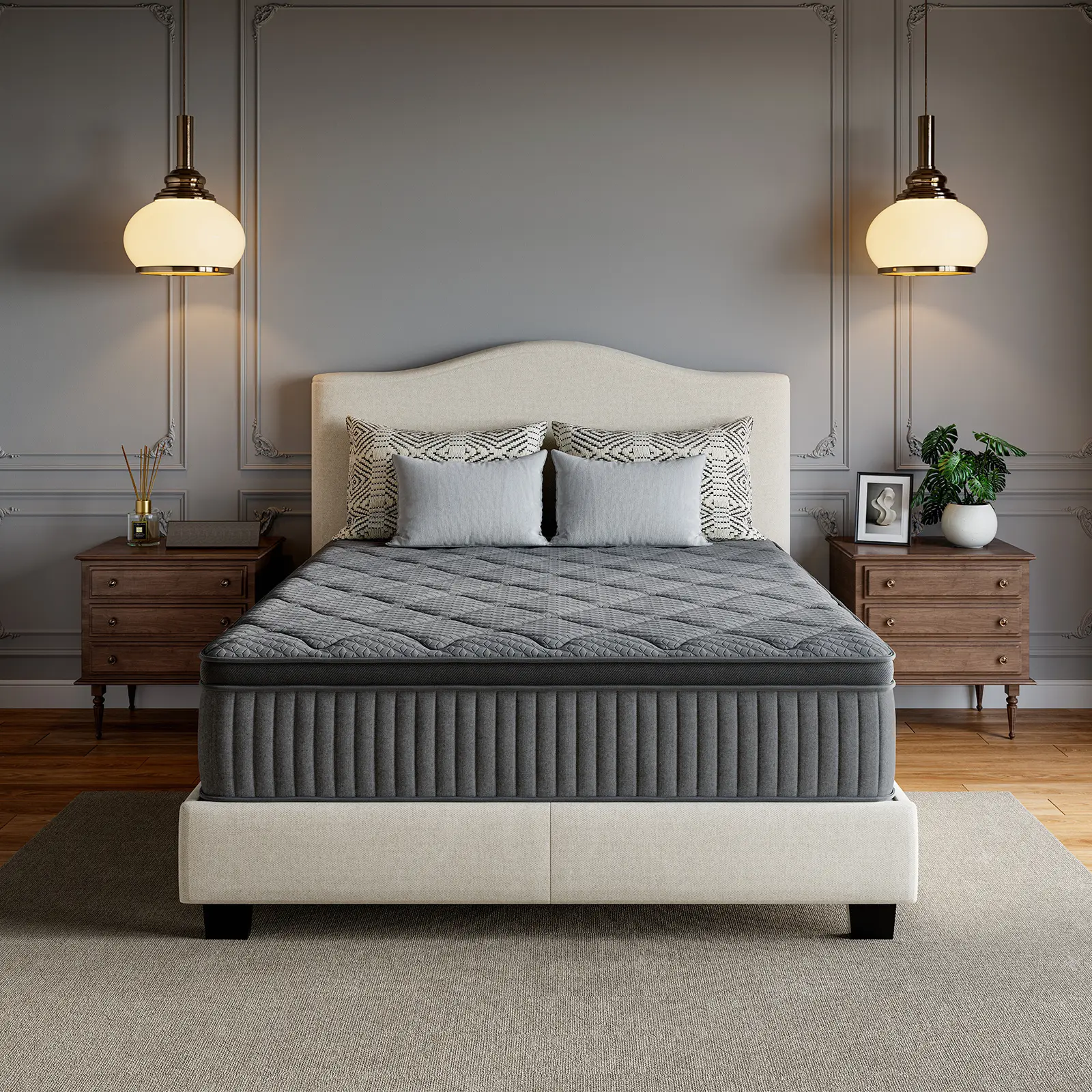 Avenco 6/8/10/12/14 inch Cooling Gel-Infused Memory Foam Mattress, Pocket Spring Hybrid Mattress,SmartS Coil, Pillow Top Design And Motion Isolation Christmas Gifts