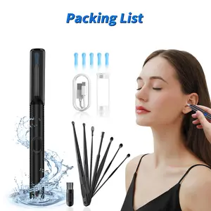 SOFBUNNY Ear Wax Removal Tool with 1080P HD Camera, Super Powerful Stress-Relief, AI Eardrum Protection, 8-Piece Set for Adults Kids Pets, Black Friday & Christmas Gift, CC10-Black