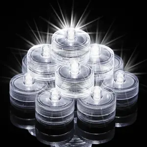12pcs Mini Submersible LED Lights with Remote,RGB Multicolor Waterproof Small Tealight Candles,Battery Operated Underwater Color Changing EFX Light for Vase,Pool Pond,Halloween Lantern Decor