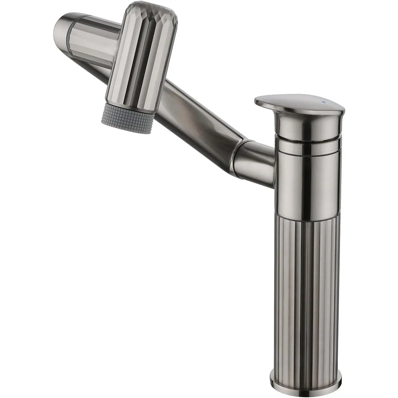 Lefton Rotatable Bathroom Faucet with 2 Water Modes, Single Hole Vanity Sink Faucet for Bathroom and Laundry Room