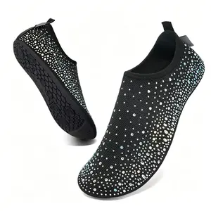 Women's Slip-On Barefoot Water Shoes Travel House Slippers for Indoor and Outdoor Aqua Socks for Beach Swim Surf Yoga Dancing Camping#SpringStatements Greenish