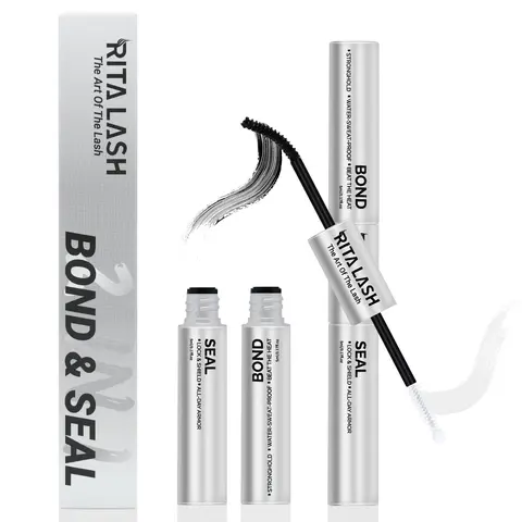 RITALASH Lash Bond Seal 2-IN-1 Lash Glue - Strong Hold, Waterproof, Long-Lasting Lash Bond for Sensitive Eyes, Pool-Proof & Rain-Proof Adhesive for Lash Clusters, False Eyelashes Makeup