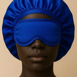 Bonneye Mulberry Satin Bonnet + Eye Mask Set - Premium 2-in-1 Sleep & Hair Care Combo