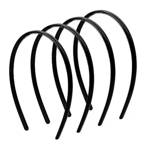 Plastic Thin Skinny Headbands - Headbands for Women - Plain Headband for Women DIY - Hair Bands Teeth Comb Headband Halloween Comb - Black