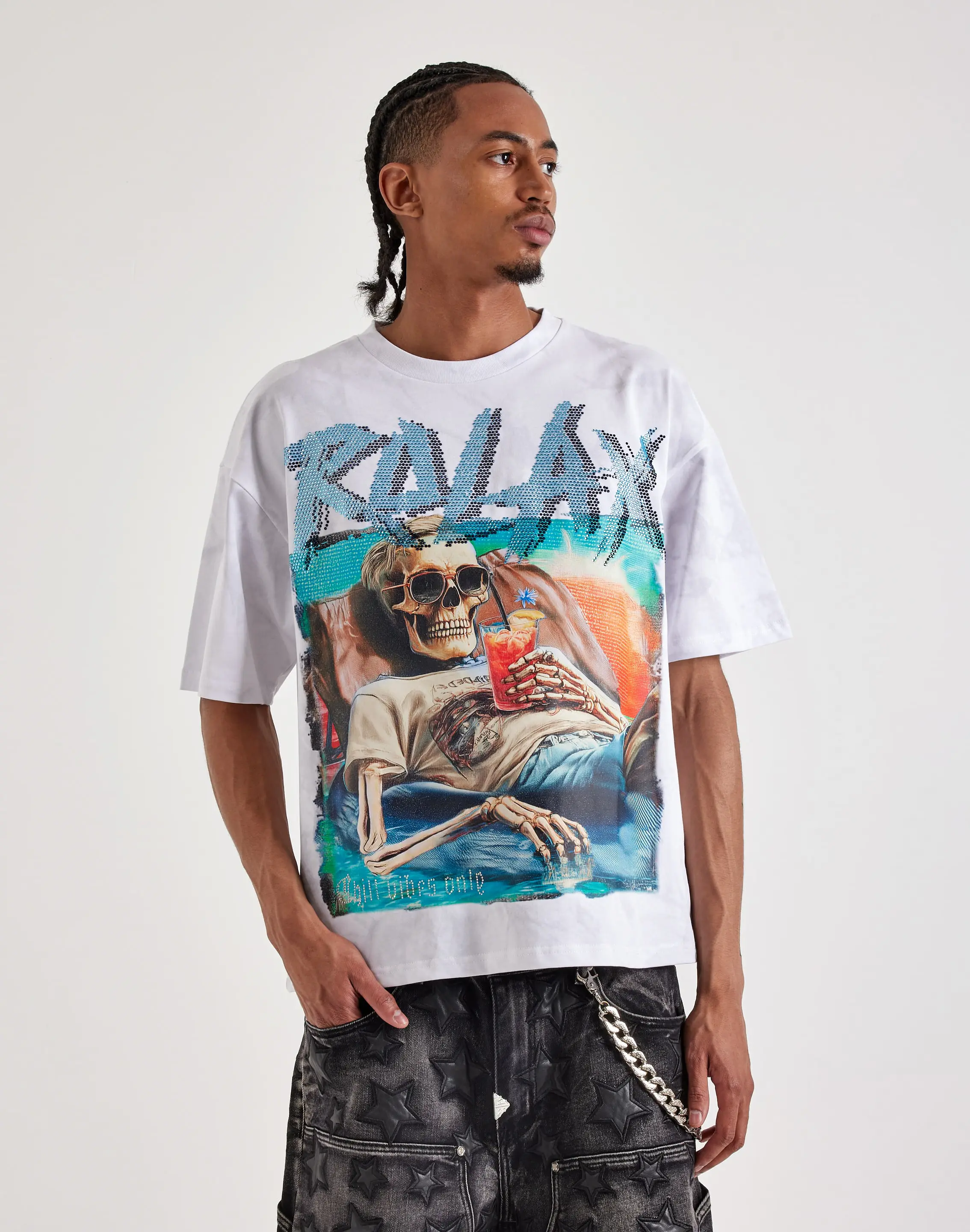 Mens BKYS Relax Terry Cropped Tee