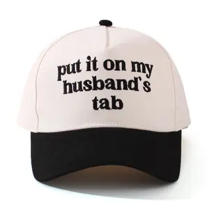 Put it on my Husband's Tab Trucker Hat: Embroidered Trucker Hat, Two-Toned Vintage Hat， Funny Hats, Gifts For Her, Bachelorette Gifts