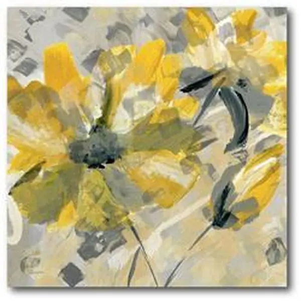 Courtside Market WEB-YG199 Artistic Buttercup I Gallery-Wrapped Canvas Wall Decor Print, 24x24 in., Thick 1-Piece Canvas with Stretcher Bars for Home, Office Decor