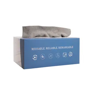 12'' x 12'' x 50 pieces/box Large Reusable Cleaning Cloth Set – Super Soft and Ultra Absorbent Non-Woven Material for Heavy-Duty Cleaning. Perfect for Wiping Floors, Kitchen Counters, Car Washing, and Home Surfaces, Washable and Durable