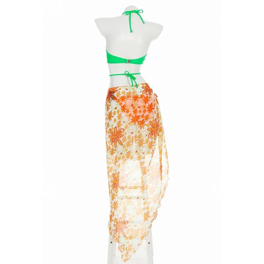 Winx Club Stella Green Orange Sleeveless Two-Piece Bikini Set