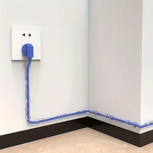 Adhesive Cable Clamp, 100pcs Transparent Wire Brackets for Cable Management, Plastic Cable Clip for Walls and Under Tables, Cable Organizer