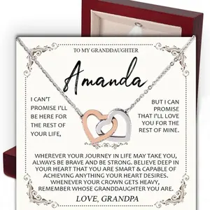 To My Granddaughter Necklace, Granddaughter Necklace, Gift For Granddaughter, Grandpa and Granddaughter Necklace, Granddaughter Gifts From Grandpa, Jewelry For Little Granddaughter, Custom Name