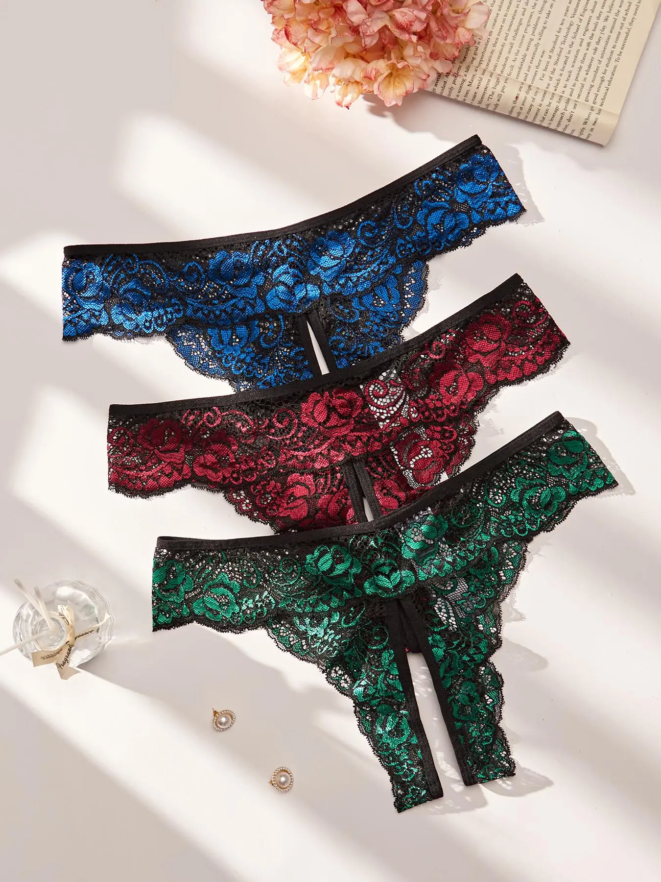 Women's Lace Panty, Soft Comfy Breathable Fitted Knicker for Daily Wear, Underwear for All Seasons, Breathable Brief, Intimates Panties