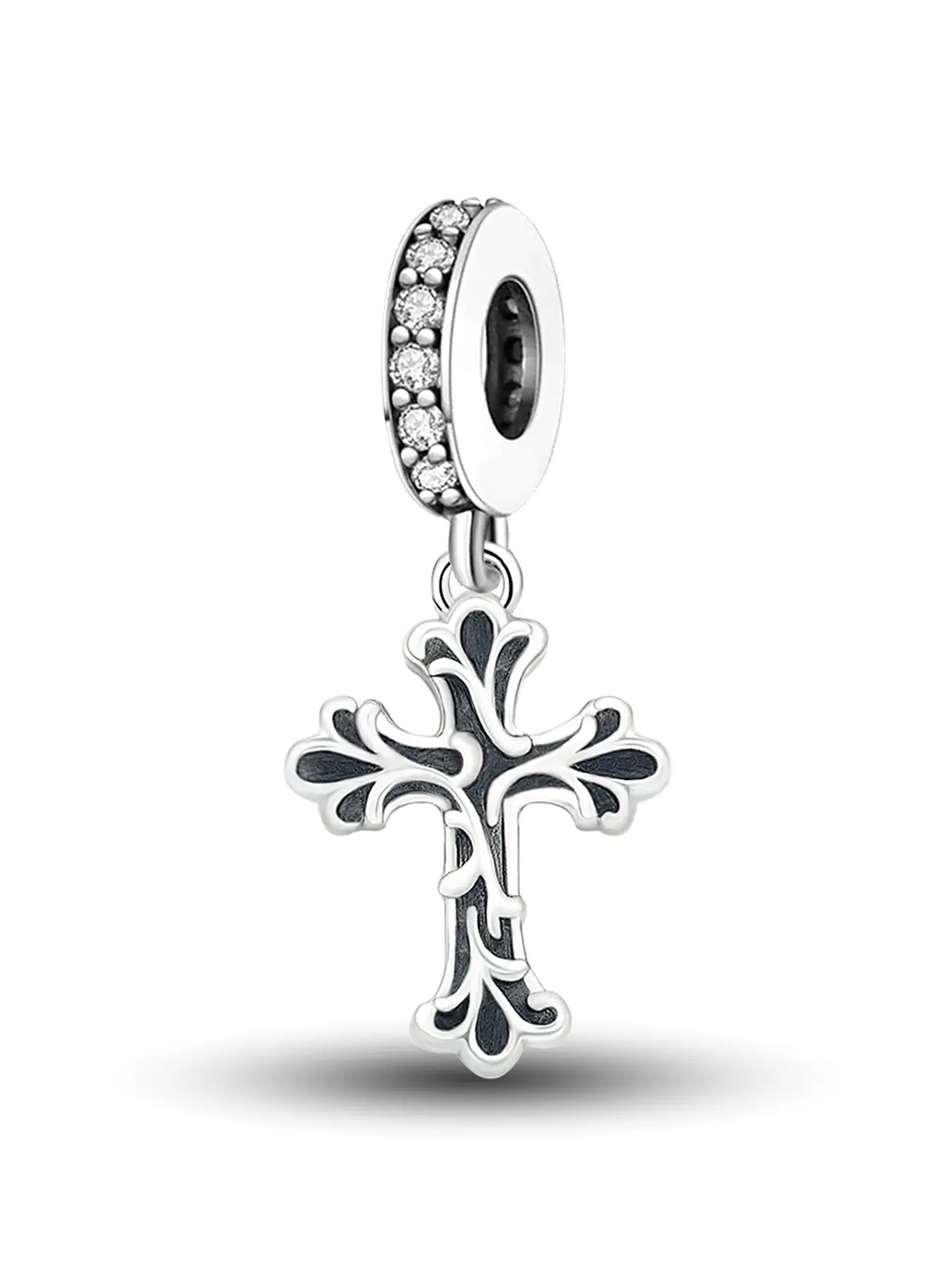 1Pc New Design Vine Cross Charm Beaded Charm DIY Jewelry Making Kit for Bracelet Creative Craft Material Holiday Gift Pendant Women Birthday Gift Daily Wear Accessories