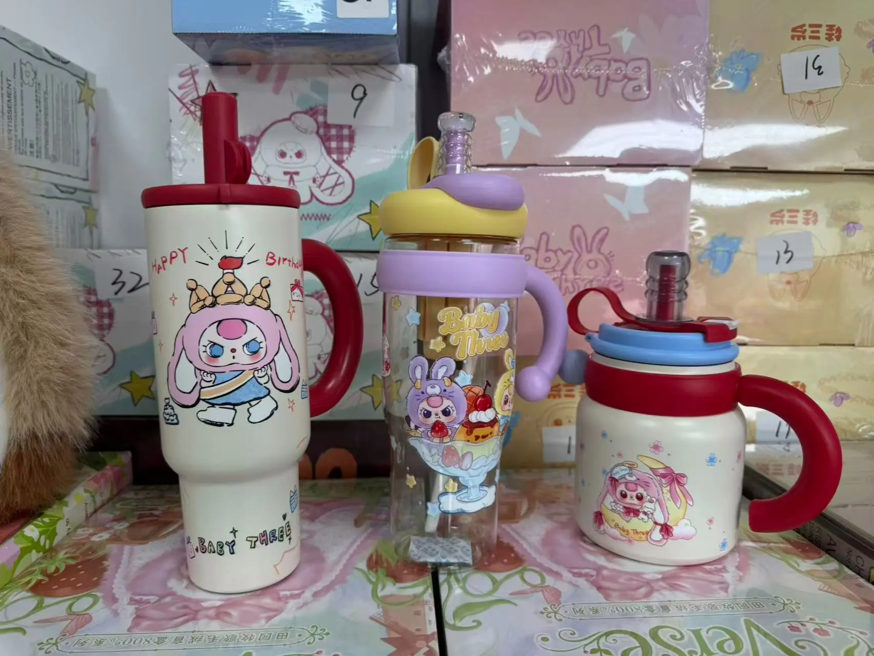 （015）BB3-BabyThree Energy Cup,Insulated Cup, Plastic Cup 1100ml/1300ml Blind Box
