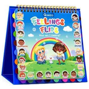 Feelings and Emotions Book for Young learners,22 Moods/Emotions,Understanding Emotions Toys,Social Emotional Flipbook,ADHD & Autism Learning Materials,Calm Down Corner Supplies,Suitable for teachers and parents