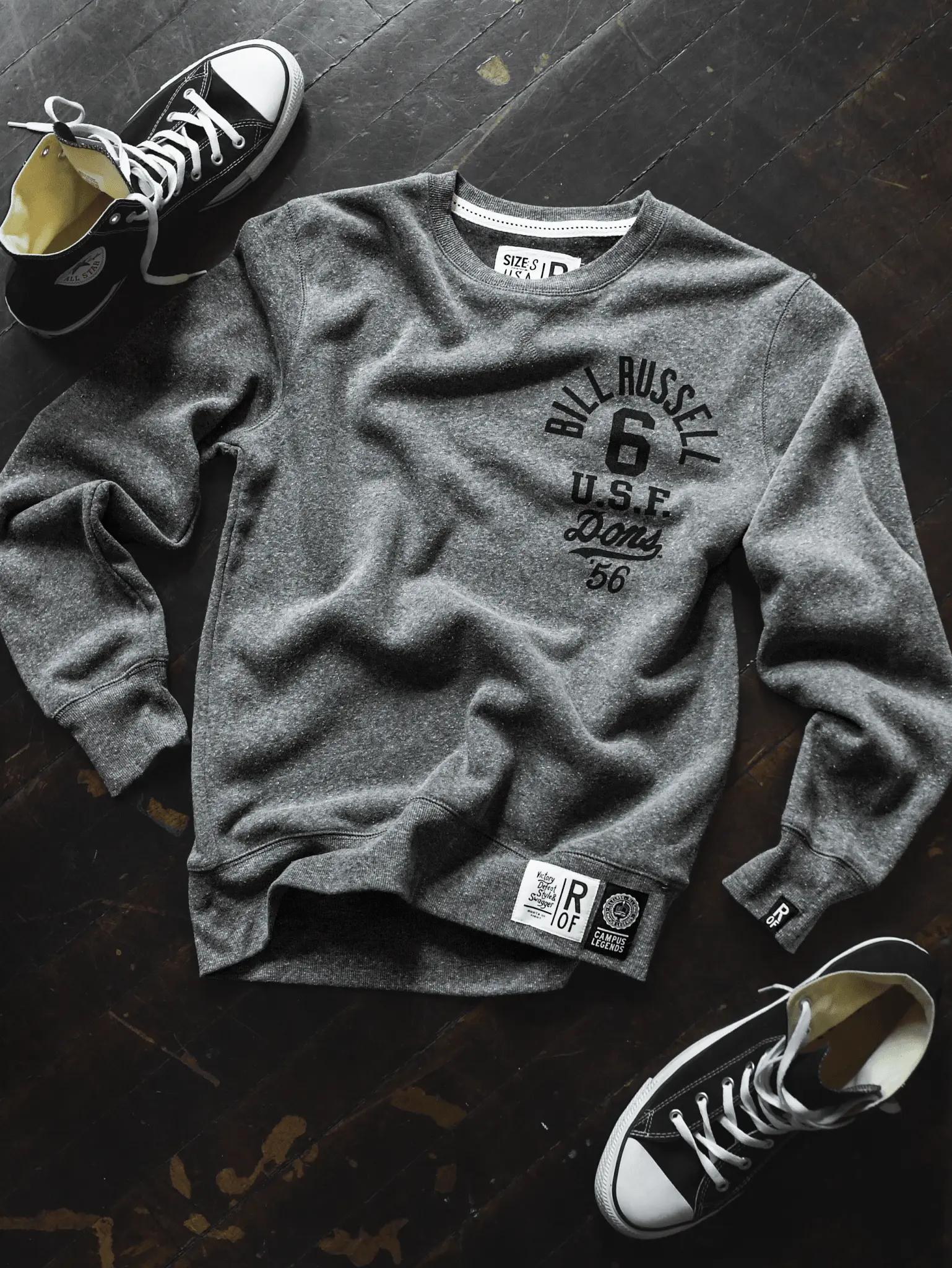 USF - Bill Russell '56 Basketball Grey Sweatshirt
