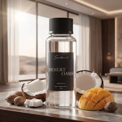 Desert Oasis Fragrance Oil - Tropical Coconut & Mango Scented Oil for Diffuser - Long Lasting Aroma for Home Spa & Resort Like Environments