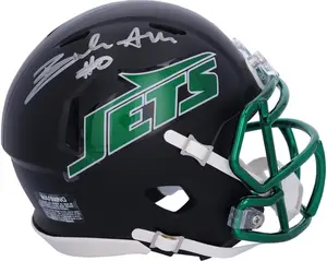 Braelon Allen New York Jets Autographed Riddell 2024 Black Alternate Speed Mini Helmet - Fanatics Authentic Certified