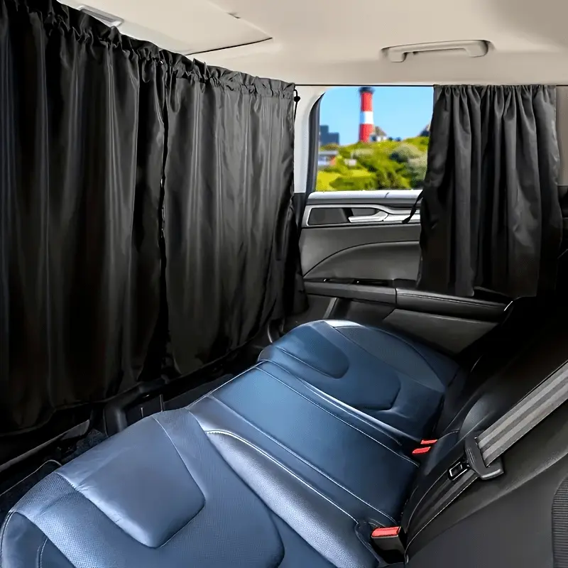 4-piece car privacy curtain set, including rear seat and side curtains - made of heavy-duty Oxford fabric, specially designed for rear seats and side Windows to enhance privacy protection Car Window Shades Car Window Cover