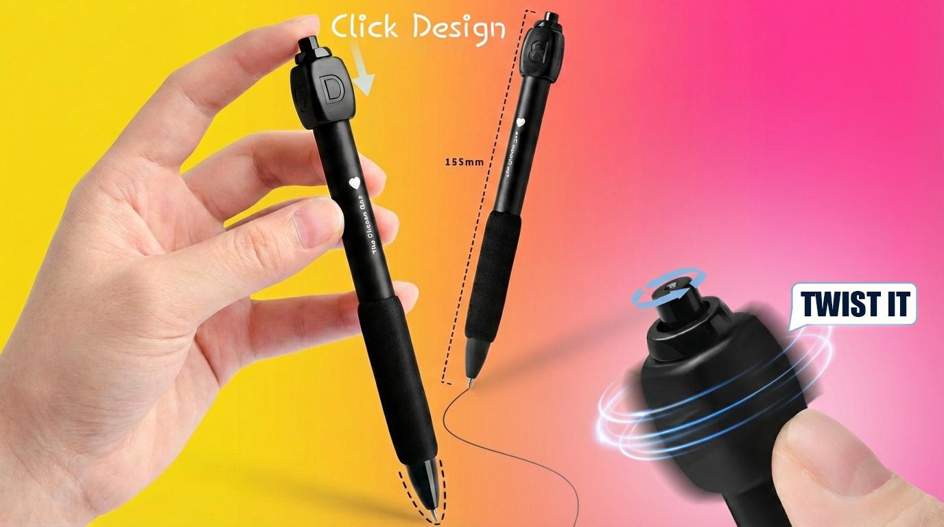 23-in-1 Fidget Pen Set: 19 pens + 1  gradient decompression pen bag + pen clips, Fun Creative Gift for Home Office School Business.students, teachers, nurses and artists, magical pen, gift for kid, husband, friend, colleague, wife