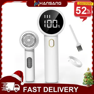 Electric Lint Remover – Powerful 6-Blade Fabric Shaver with LED Display, Perfect for Sweaters, Couch & Blankets