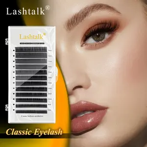 Lashtalk Classic Eyelash Extension, 12 Lines Individual Curl C D DD, Professional Fake Lashes, Natural Beauty, Anti-Rebound Tech