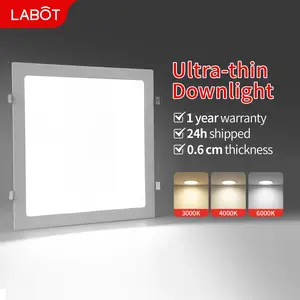 Square LED Panel Light Ultra-Thin Flush Mount Square Recessed Ceiling Lamp Grille Ceiling Fixture, Modern Design Lighting Solution