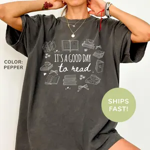 Comfort Colors It's A Good Day to Read Shirt, Book Lover Shirt, Bookish Shirt, Reading Lover Gifts, Bookworm Shirt, Shirt for Librarian