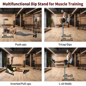 2024 Power Tower Dip Station with Bench Pull Up Bar Stand Adjustable Height Heavy Duty Multi-Function Fitness Training Equipment