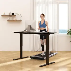 Standing Desk Electric Height Adjustable Desk with 63 x 24 Inches Splice Board, Ergonomic Memory Controller, Black Top + Black Frame