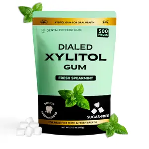 Dialed Xylitol Gum | 100% Xylitol | Healthy Dental Gum to Protect Teeth | Aspartame Free | Sugar Free, Gluten-Free, Vegan | Natural Spearmint Flavor