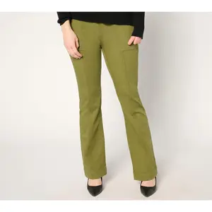 Isaac Mizrahi Live! Petite Stretch Cotton Twill Pants