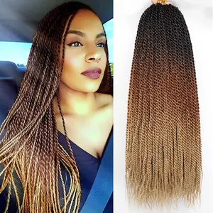 Senegalese Twist Crochet Hair For Black Women 18 Inch Long Pre Twisted Twist Crochet Hair 20 Strands/Pack Pre-Looped Crochet Braids For Black Women 9 Packs Twist Hair