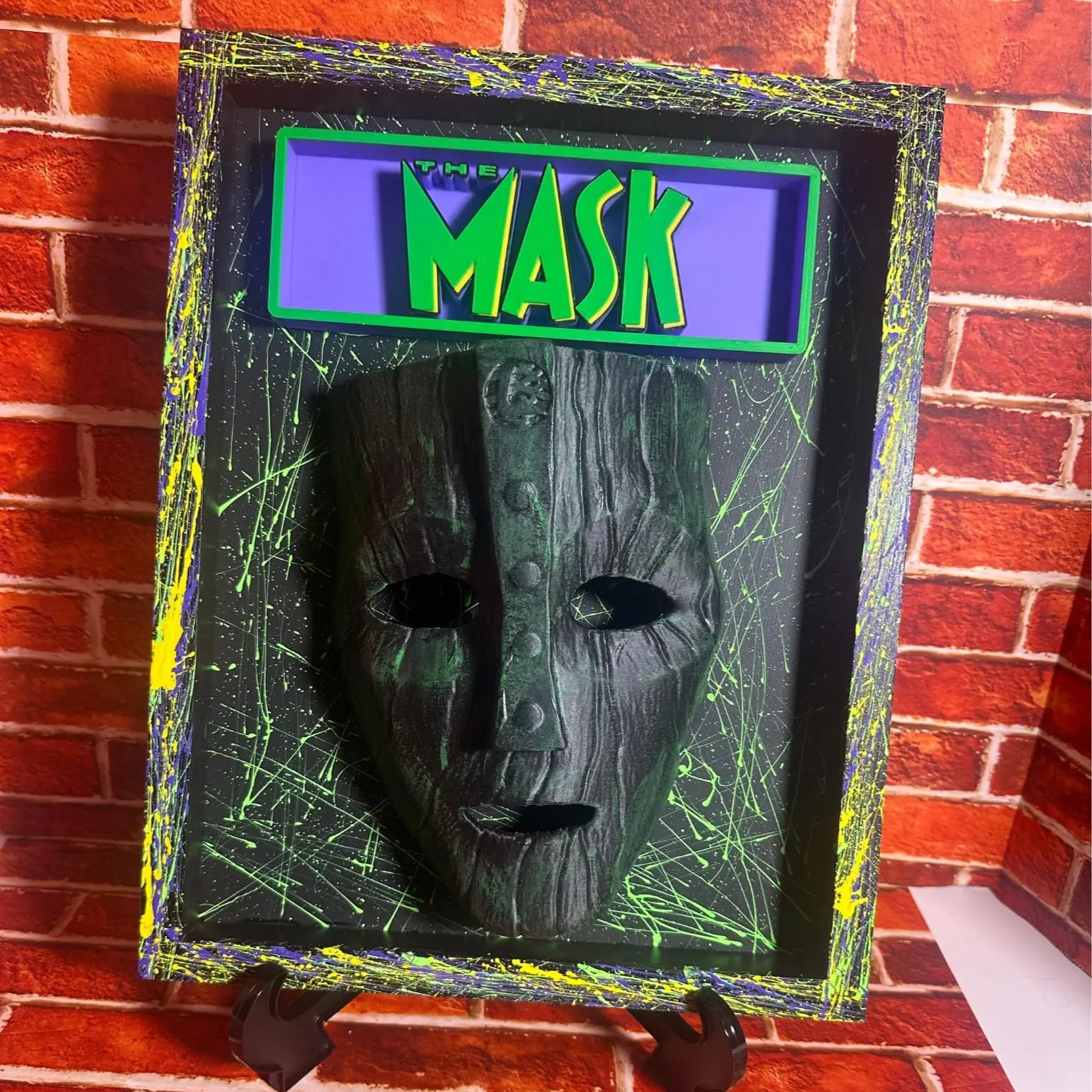 The Mask 11x14 inch handmade shadowbox
