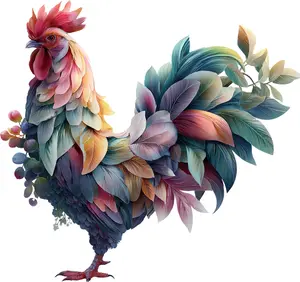 DTF Transfer – AV Chicken Flowers Multi Sizes