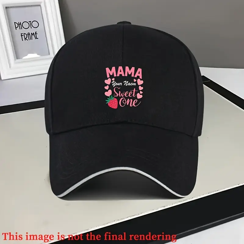 Free ExpressCustomizable Baseball Cap - Personalized Text/Photo/Logo, Adjustable Snapback Closure, Breathable 100%, Unisex All-Season Lightweight & Durable Hat for Men & Women, Ideal for Sports, Outdoor, Birthdays, Mother's Day Gifts (Custom Photo/Text/Lo