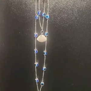 Hamsa and sea shell bead necklace,bracelet,and earring set