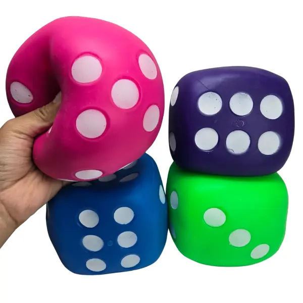 Dice Squishy Colorful Variations Stress Relief Fidget Toy Jumbo Cute Colors Large