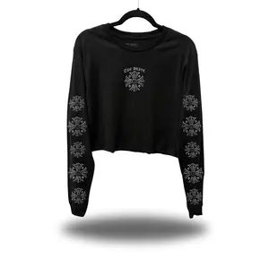 IRON CROSS CROP LONG SLEEVE TEE
