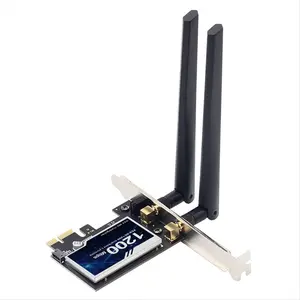 1200Mbps Dual Band Wireless PCI-E Adapter with Bluetooth 4.0 WiFi Card for Desktop Supports for Win7/8/10/11 for Christmas New Year Home Use
