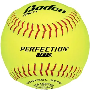 Leather Game Softballs-1 Dozen 12" Perfection Series- Baden Sports