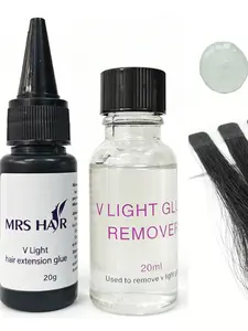 Hair Extension Glue & Remover Set, V Light Hair Extensions Adhesive + Removal Solution, Professional Grade Hair Care Essentials