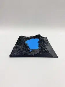 Lake Tahoe 3D Topographical Map - High-Detail Multicolor Relief Model for Hikers Skiers and Mountain Lovers