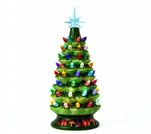 Joiedomi 15" Tabletop Pre-lit Ceramic ChristmasTree