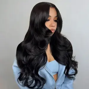 Itoday 13x6 Body Wave Transparent Lace Front Wigs Human Hair Pre Plucked 180 Density Body Wave Lace Front Wigs Human Hair