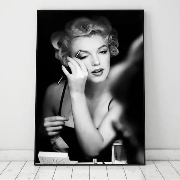 Marilyn Monroe Poster, Black And White, Marilyn Monroe Print, Fashion Photography, Beauty Room Decor, Old Hollywood Print