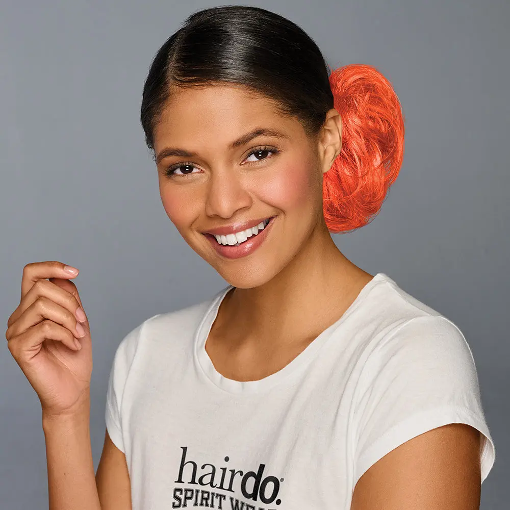 Orange Clip-In Hair Extension - Bold Pops of Color Fashion Accessory for Sports Events, Tailgate Parties, Hair Braids, Colorful Twists